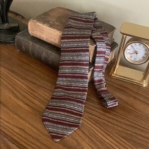 Dior Red and Gray Silk Striped Tie 100% silk giftable 224